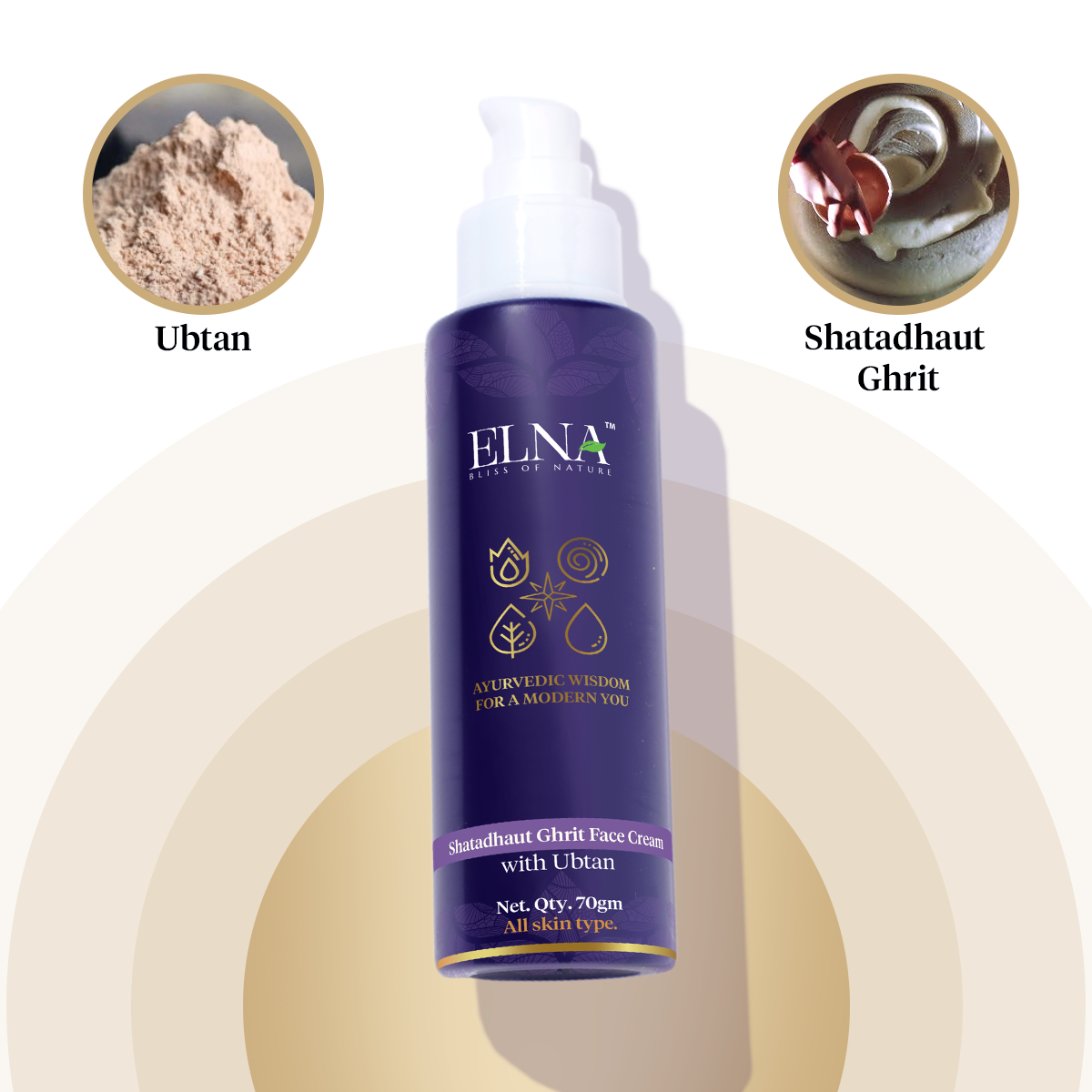 Ubtan Face Cream with Shatadhaut Ghrit